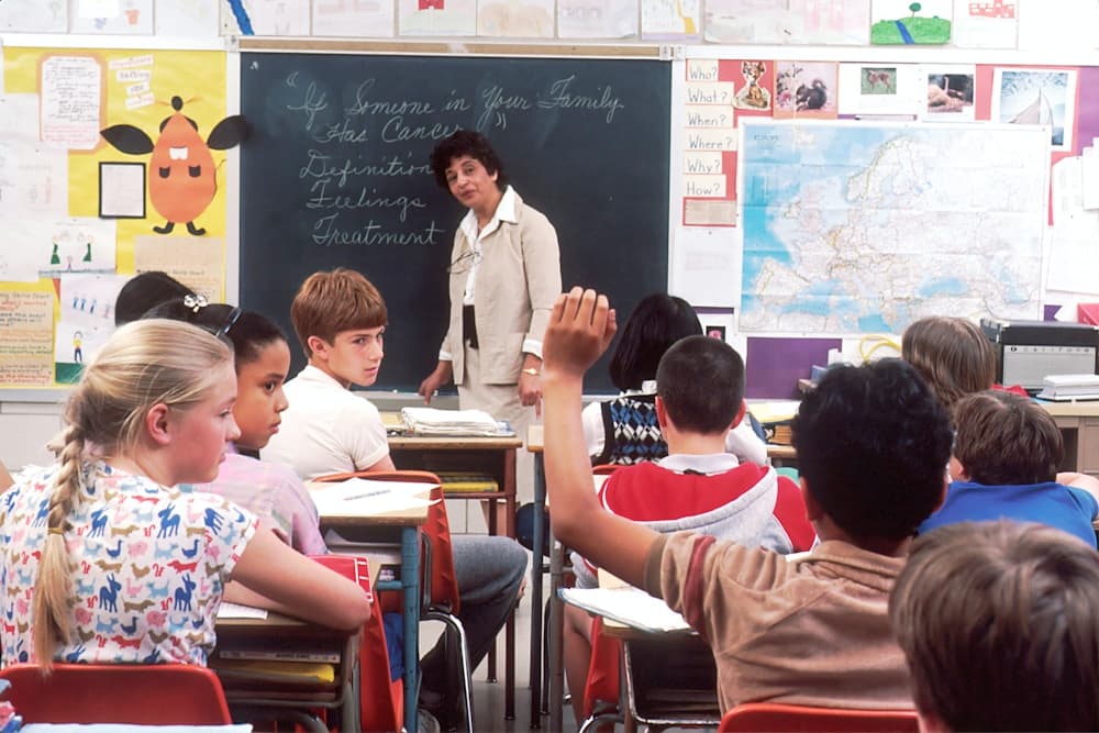 Middle School students and learning environment